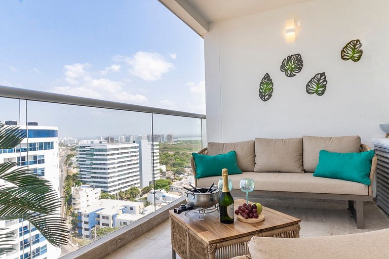 CB1528 Hermosa Suite - Loft Frente al Mar Crespo